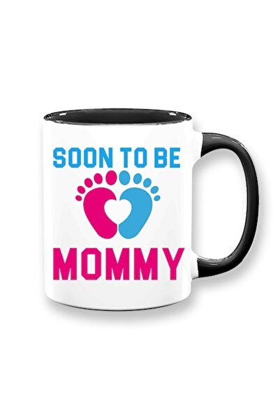 OEM Cană personalizată pentru viitoarea mămică, albă cu interior negru, 330 ml