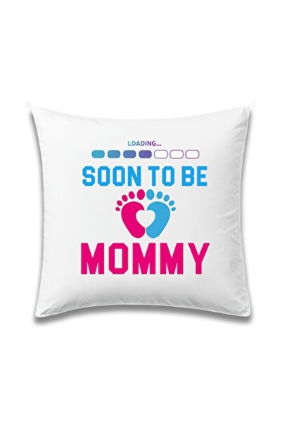 OEM Pernă personalizată cu mesajul „Se încarcă, în curând mămică”, Model 1, B...