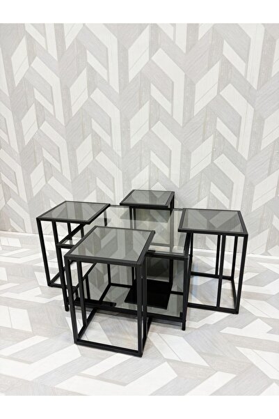 DEC24 1+4 Square Black Mirror Set