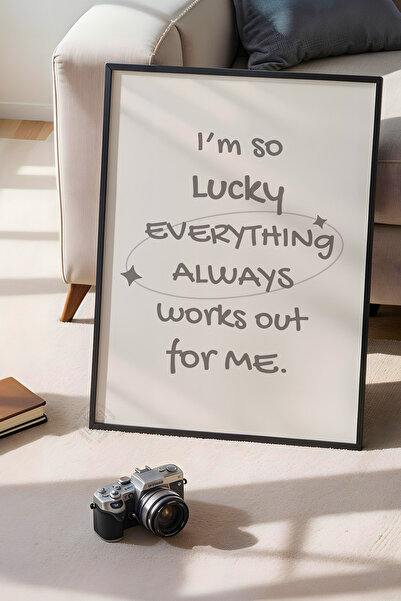 Basquiart Poster cu ramă neagră din seria Lucky You, decor de perete nr:10