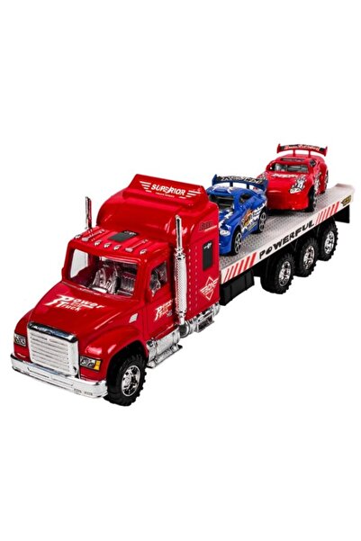 DavidaHome Camion cu remorca, tir si 2 masinute, deconectabile, lungime 33 cm