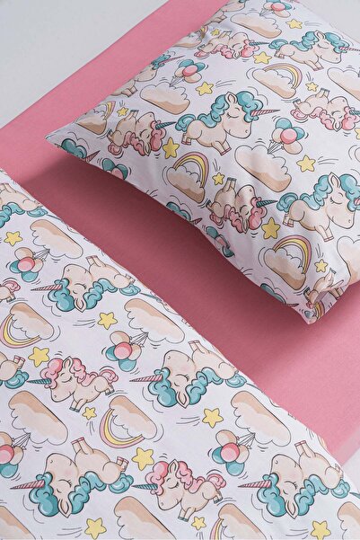 BELENAY طقم غطاء لحاف للأطفال من يونيكورن مصنوع من القطن بنسبة 100% من مونتيسوري