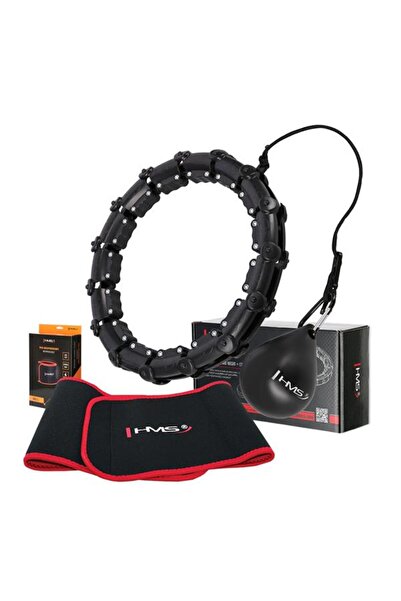 Other SET HULA HOP HHW02 NEGRU CU NUCI ȘI GREUTATE HMS + CUREA BR163 ROȘIE