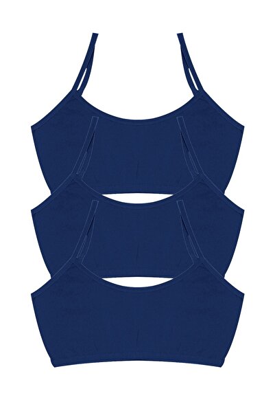 Öts Κοριτσίστικο μπουστάκι 3 τεμαχίων χωρίς επένδυση με κορδόνια (96% βαμβάκι - 4% ελαστάνη)