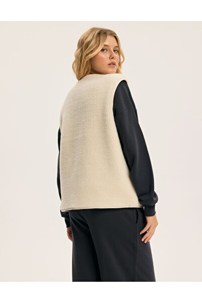 Bloovii Women's Sherpa Vest Soft Fleece with Pockets & Buttons Super Warm | Sherpa