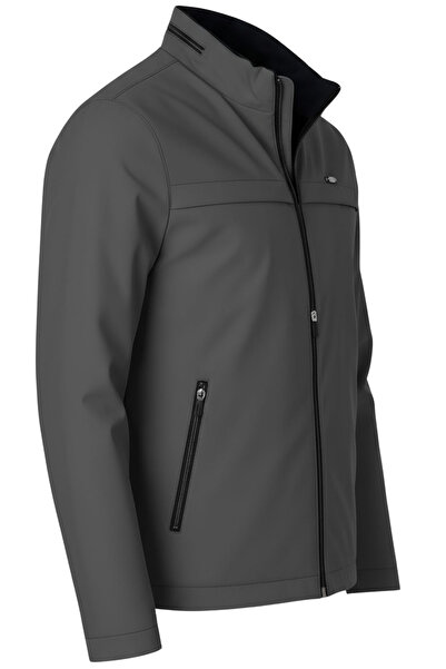 SİVAİST Men's Grey Cotton Polyester Blend Water Repellent Fur Lined Coat – Windproof, Lightweight and Durable