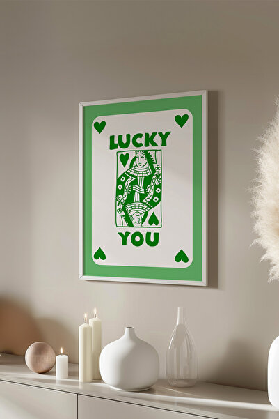 Basquiart Poster cu ramă albă din seria Lucky You, decor de perete nr:127