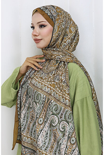 sefamerve Szal w etnicznym wzorze 70303-03 Gold