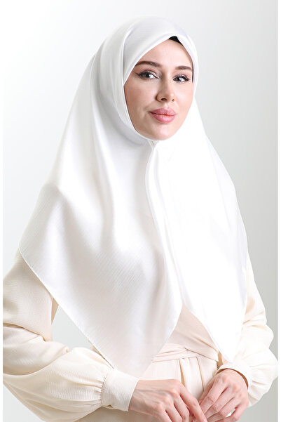 sefamerve وشاح جان جان من الشيفون 70311-24 أبيض فاتح