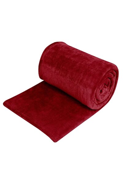 OEM Double Winter Blanket, Soft Velvet Material, Polyester, Red, 220x230 cm