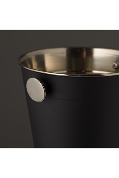OEM Metal Ice Bucket, Gelexis, with Handles, Matte Black, 12.5x12 cm