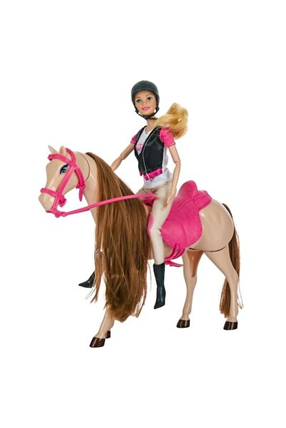 ANTBRO Set de joaca papusa calaret in uniforma si cizme cu cal pentru competitii