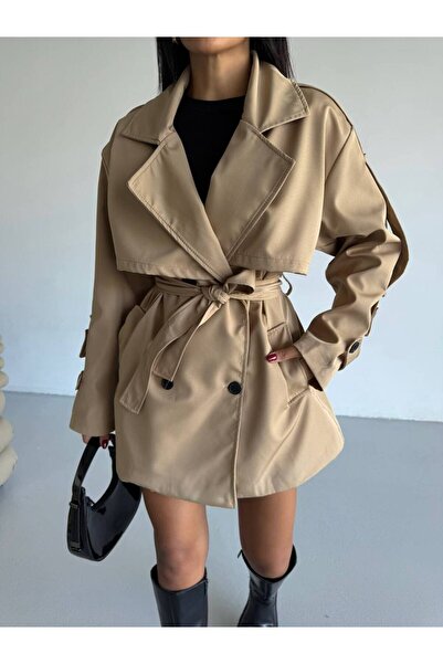 Dimalis Kadın Kemerli Trençkot