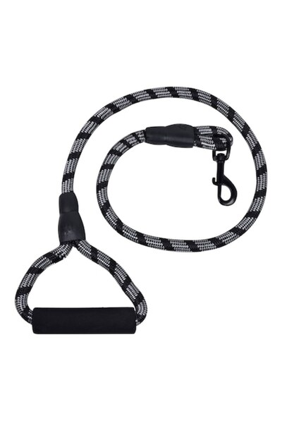 zola Lesă pentru câini, Zola®, neagră cu model alb, 110x1,6 cm, rezistentă pâ...