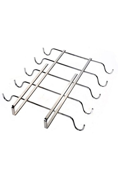 ANTBRO Organizator de pahare, metalic, bucătărie, cromat, 22x27cm