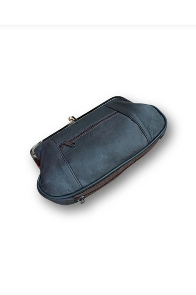 KY Genuine Leather Mink Clip-On Multi-Compartment Women's Handbag Wallet Card Holder 012