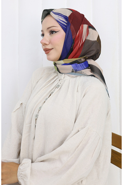 sefamerve Digital Printed Scarf 70320-04 Emerald Green Saks