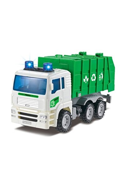 ANTBRO Toy Vehicle Antbro® Recycling Truck with Sounds and Lights, White/Green