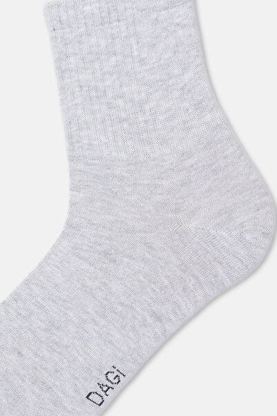Eros Gray Melange-Navy Blue Men's 2-Piece Sports Socks