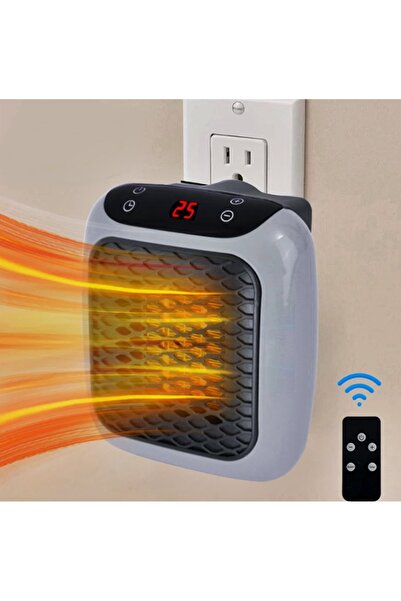 newnet Karavan İçin Taşınabilir 220 Volt Fişe Takılan 800 Watt Fanlı Mini Elektrikli Isıtıcı, Kumandalı