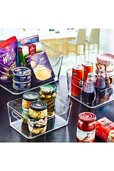 ANTBRO ® Transparent Plastic Storage Box with Handles, 5L