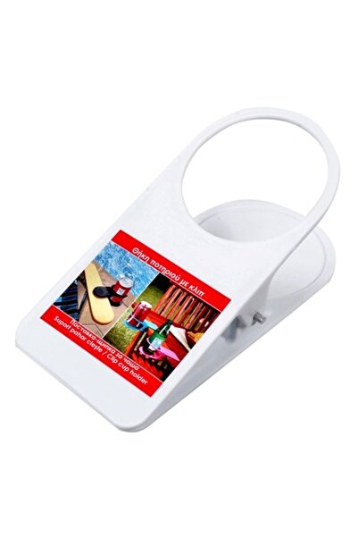 ANTBRO Suport de pahar cu clips din plastic Antbro®, alb, 17,5x8,5 cm