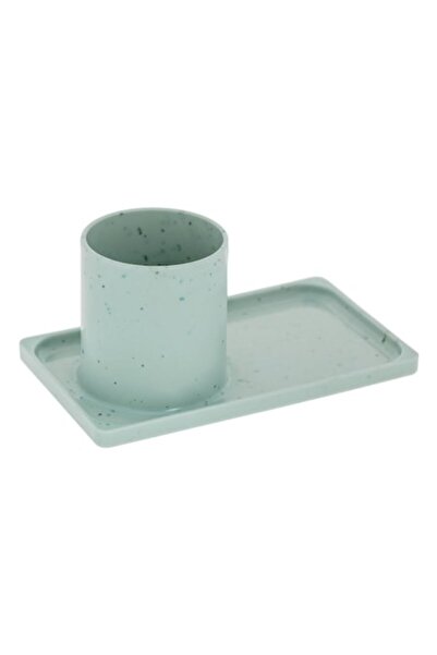 OEM Suport pentru pix din plastic verde mentă 18x10x8 cm