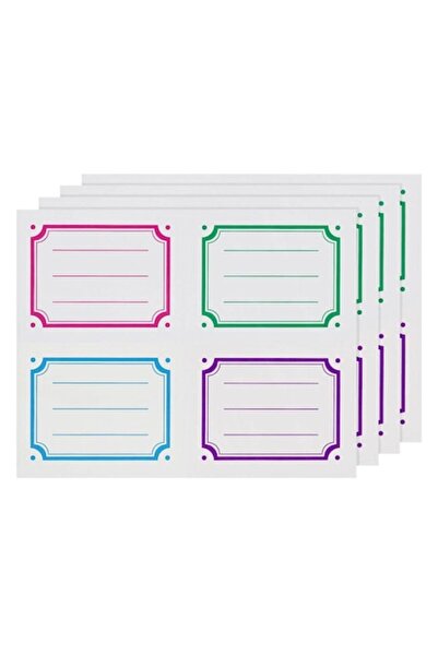 OEM Etichete autoadezive multicolore clasice, 7x5,5 cm, set de 40 de bucăți