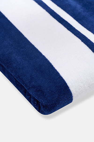 Eros Βελούδινη πετσέτα με σχέδιο σε μπλε ναυτικό χρώμα 80Χ150
