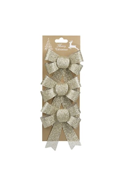 offlimits Set de 3 fundițe decorative strălucitoare, DecorCasa, 12 x 13 cm