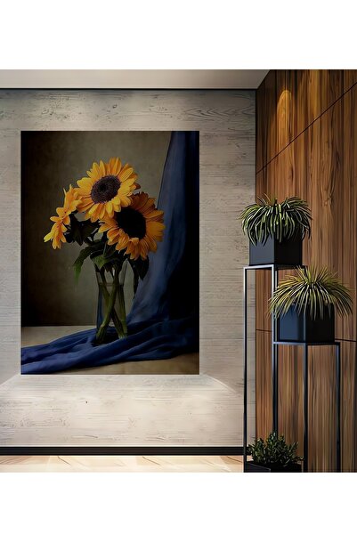 Teona Ahşap Tablou decorativ din lemn dreptunghiular floarea soarelui lumina zilei