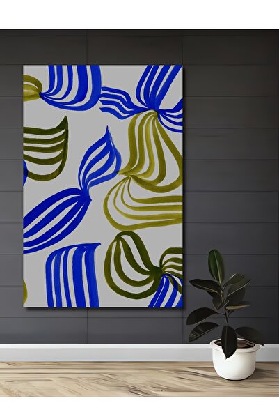 Teona Ahşap Tablou decorativ din lemn dreptunghiular cu nuanțe de albastru și verde