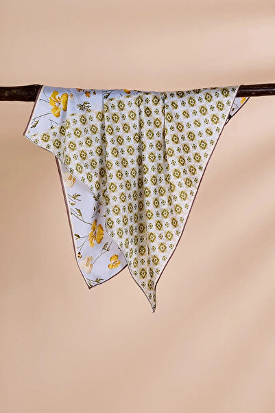 Otantik Çarşı Eșarfe din fibră de poliester mașină de țesut imprimare 68x68 cm. K105408