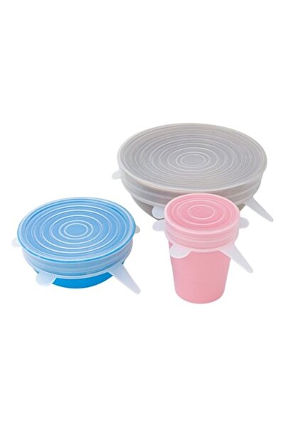 ANTBRO Set 3 capace Antbro® pentru boluri, silicon, transparente, diametru 6, 10 și 16 cm