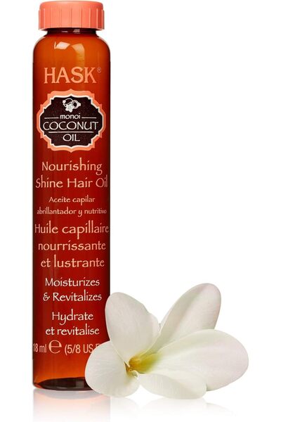 HASK زيت جوز الهند المغذي والملمّع للشعر 18 مل
