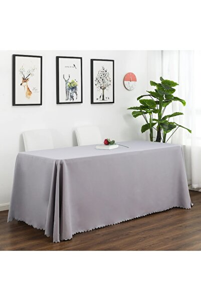 Rotixfy Față de masă, Gri, 160x160 cm, Poliester, Pentru nunți și evenimente