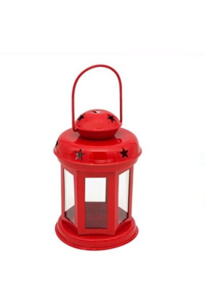 OEM Decorative Lantern Stars Metallic Red 10x15.5 cm