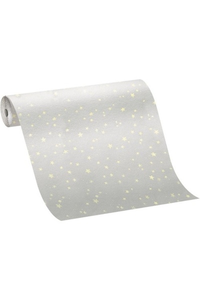 DECO Vinyl Wallpaper Glow in the Dark, White, 10.05x0.53 m