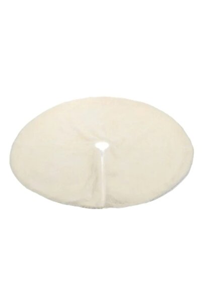 ANTBRO decorative tree skirt in white faux fur, 66 cm