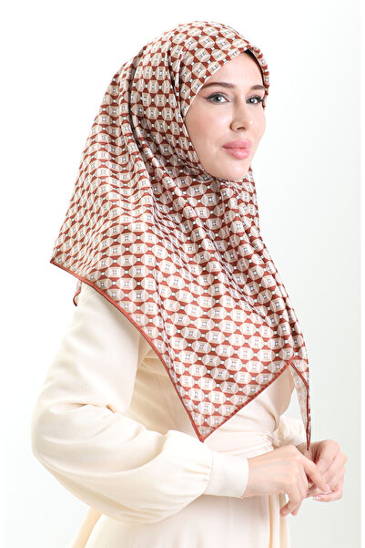 sefamerve Digital Rayon Scarf 70307-06 Brown