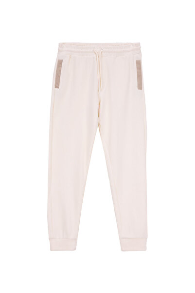 Discovery Expedition D5WM-EA3828 Krem Relaxed Düz Erkek Eşofman Altı