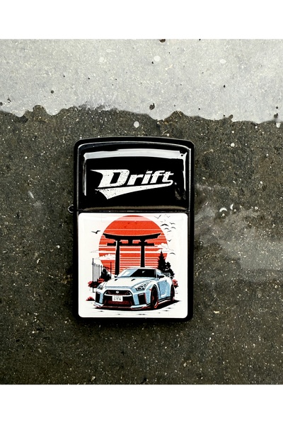 Duftpalm DRIFT Tasarımlı Benzinli Siyah Çakmak