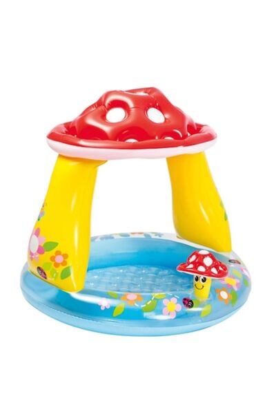 OEM Inflatable children's pool with roof, mushroom model, 101 x 88 cm