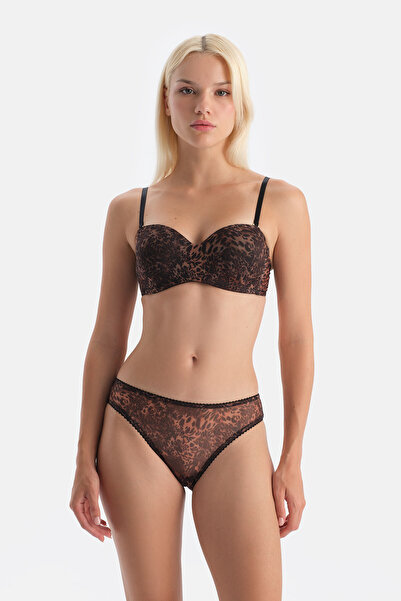 Eros Kahverengi Tül Brief Külot