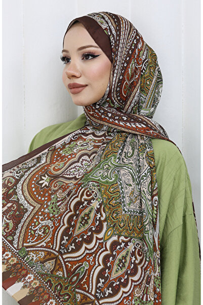 sefamerve Σάλι Janjan με έθνικ σχέδιο 70304-17 Καφέ