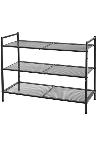 SONGMICS Suport pentru pantofi cu 3 niveluri, metalic, stivuibil, 68x30x53 cm...