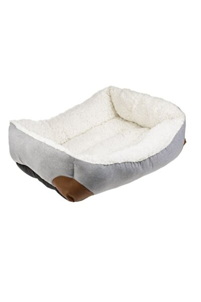 ANTBRO Pat pentru câini cu interior moale, alb, asemănător blănii, și exterio...