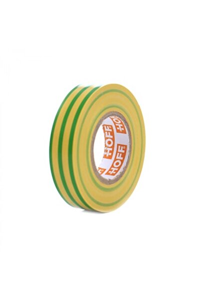 HOFF Bandă izolatoare electrică 20 m x 0,15 mm x 18 mm, galben-verde