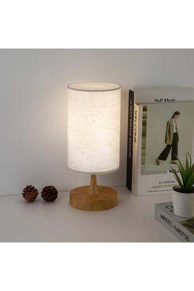 Allin مصباح طاولة بجانب السرير LED- أبيض 14x27x12 سم