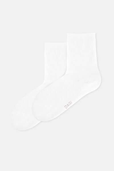 Eros Șosete albe pentru femei fără elasticitate